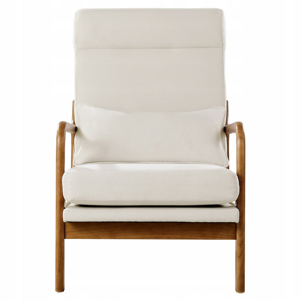 VEVOR PREMIUM MID CENTURY WOODEN HIGH BACK ACCENT ARMCHAIR