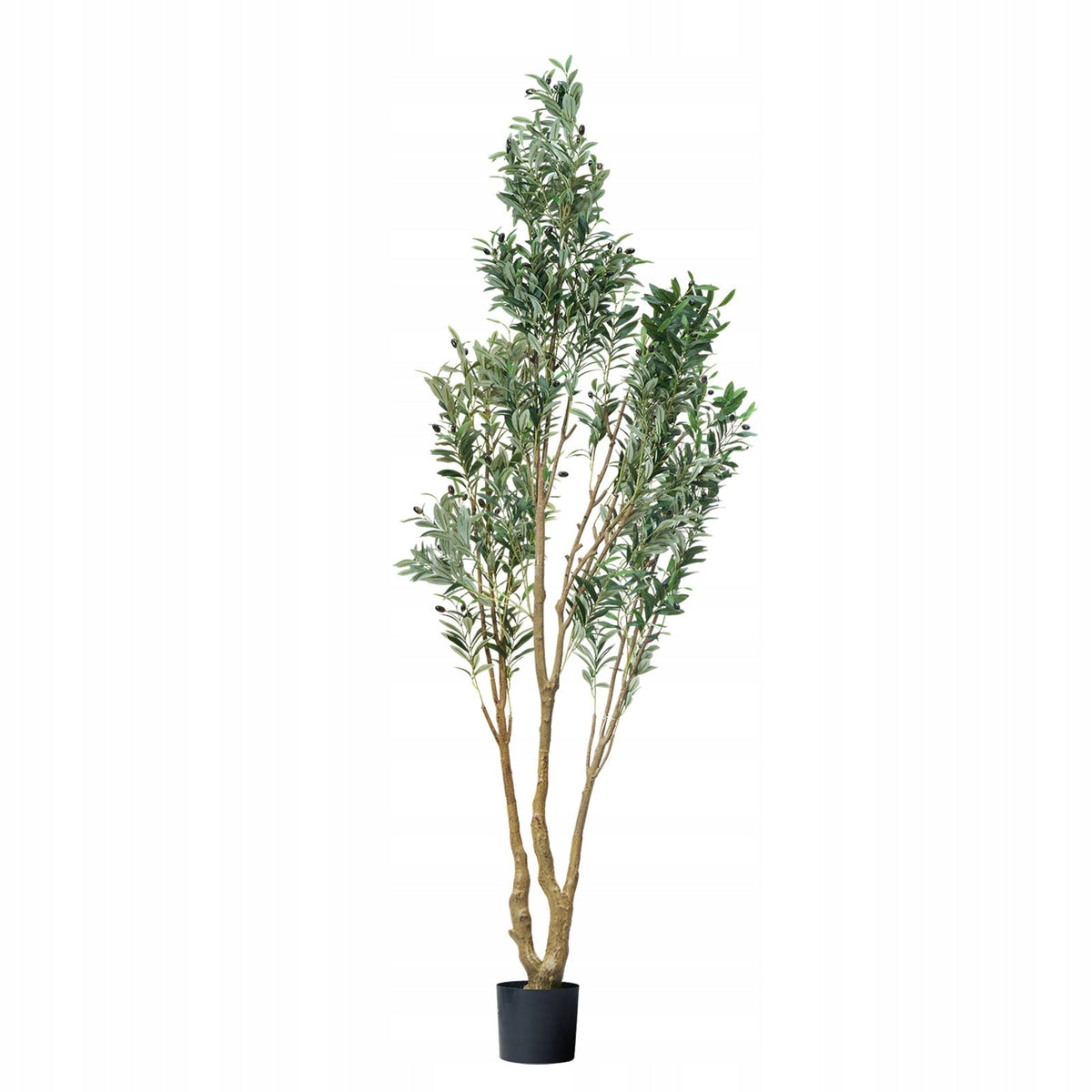 VEVOR ARTIFICIAL OLIVE TREE 240CM WITH BLACK POT REALISTIC LEAVES