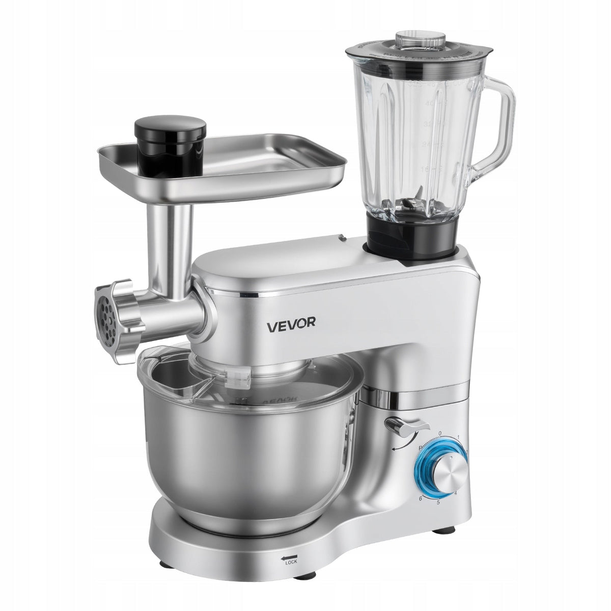 VEVOR 1500W 6L STAINLESS STEEL MULTIFUNCTIONAL ELECTRIC KITCHEN ROBOT POWERFUL