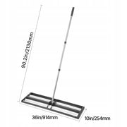 VEVOR PROFESSIONAL LAWN RAKE WITH ADJUSTABLE HANDLE 254X914MM