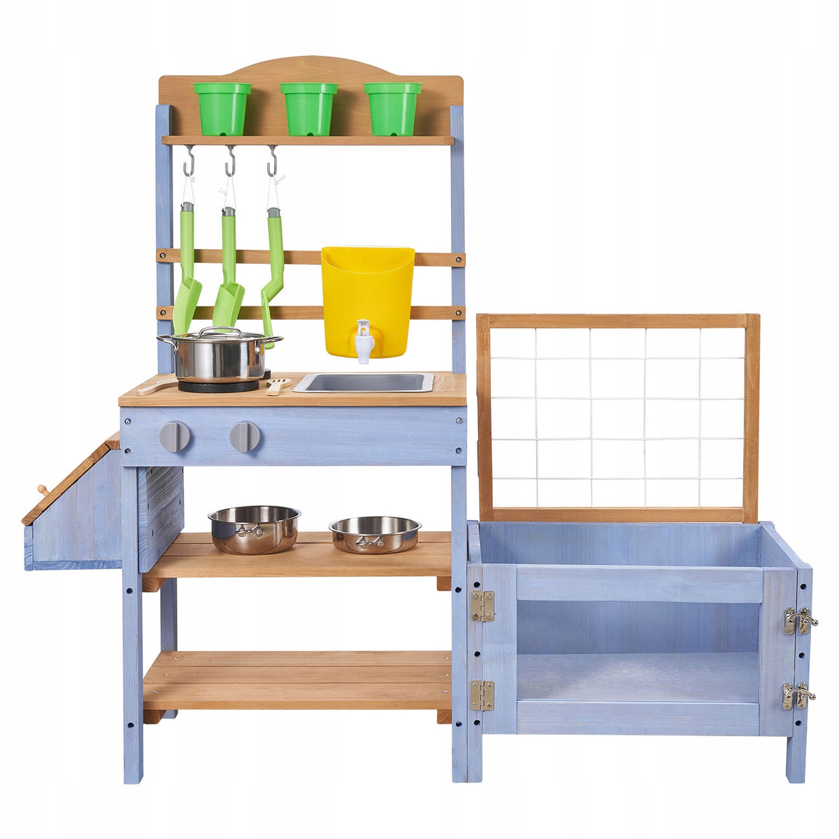 VEVOR WOODEN OUTDOOR PLAY KITCHEN FOR CHILDREN WITH ACCESSORIES