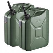 VEVOR 20L FUEL CAN 2 PCS METAL WITH SPOUT AND STRONG HANDLE