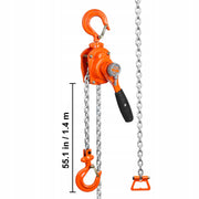 Wciągnik dźwigniowy VEVOR Mini 0,5 t, 1,4 m, łańcuch G80 | 2