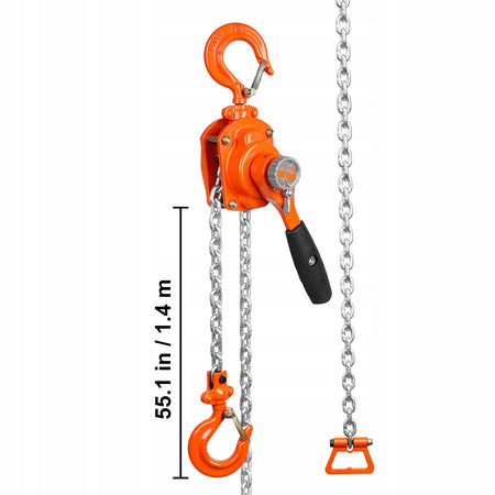Wciągnik dźwigniowy VEVOR Mini 0,5 t, 1,4 m, łańcuch G80 | 2