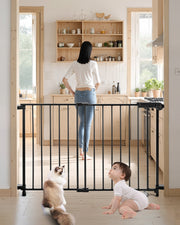 VEVOR BABY GATE STAIR GATE ADJUSTABLE 75-109 CM STRONG THRESHOLD-FREE