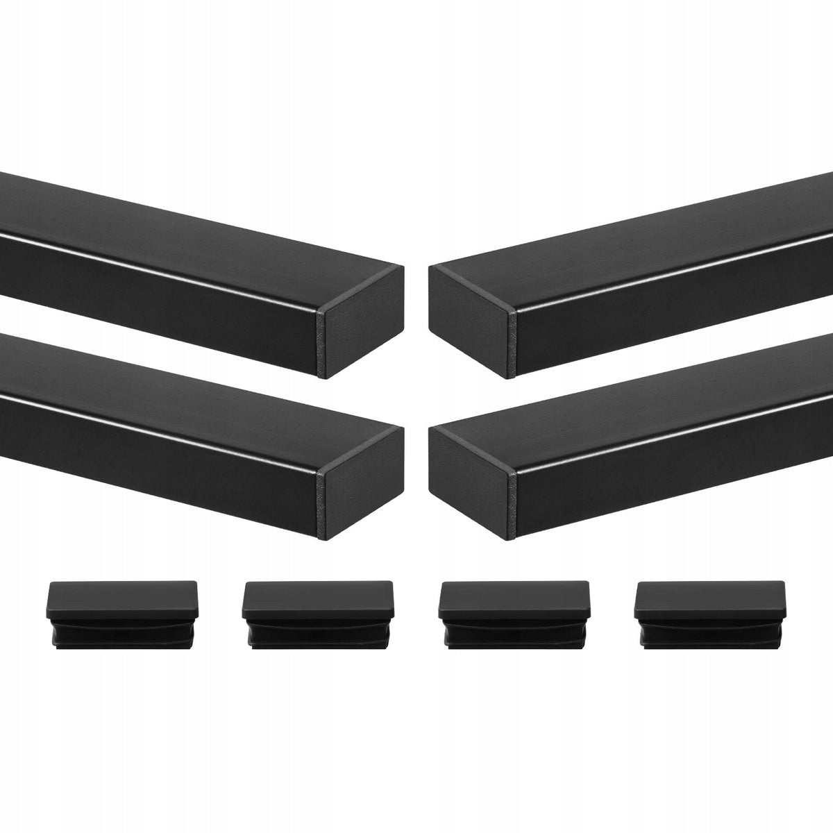 BALCONY BALUSTRADE VEVOR 4 PCS STAINLESS STEEL 198 CM STRONG MATTE BLACK