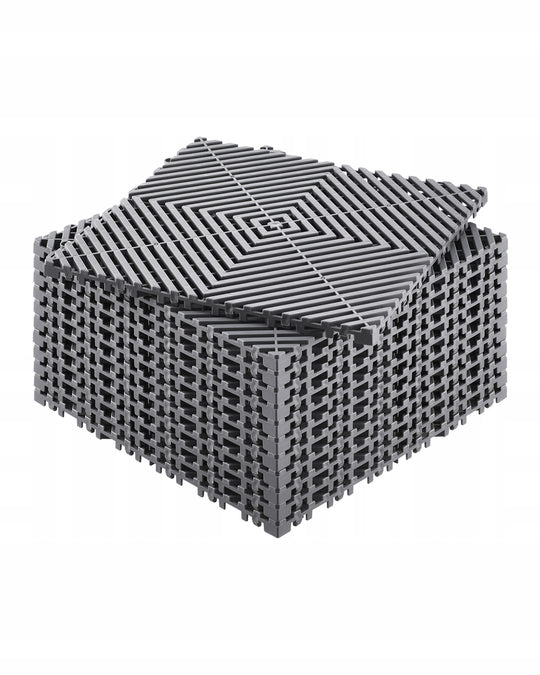 VEVOR Drainage Mat 31x31 cm 12 pcs Modular Snap-Together PP Premium