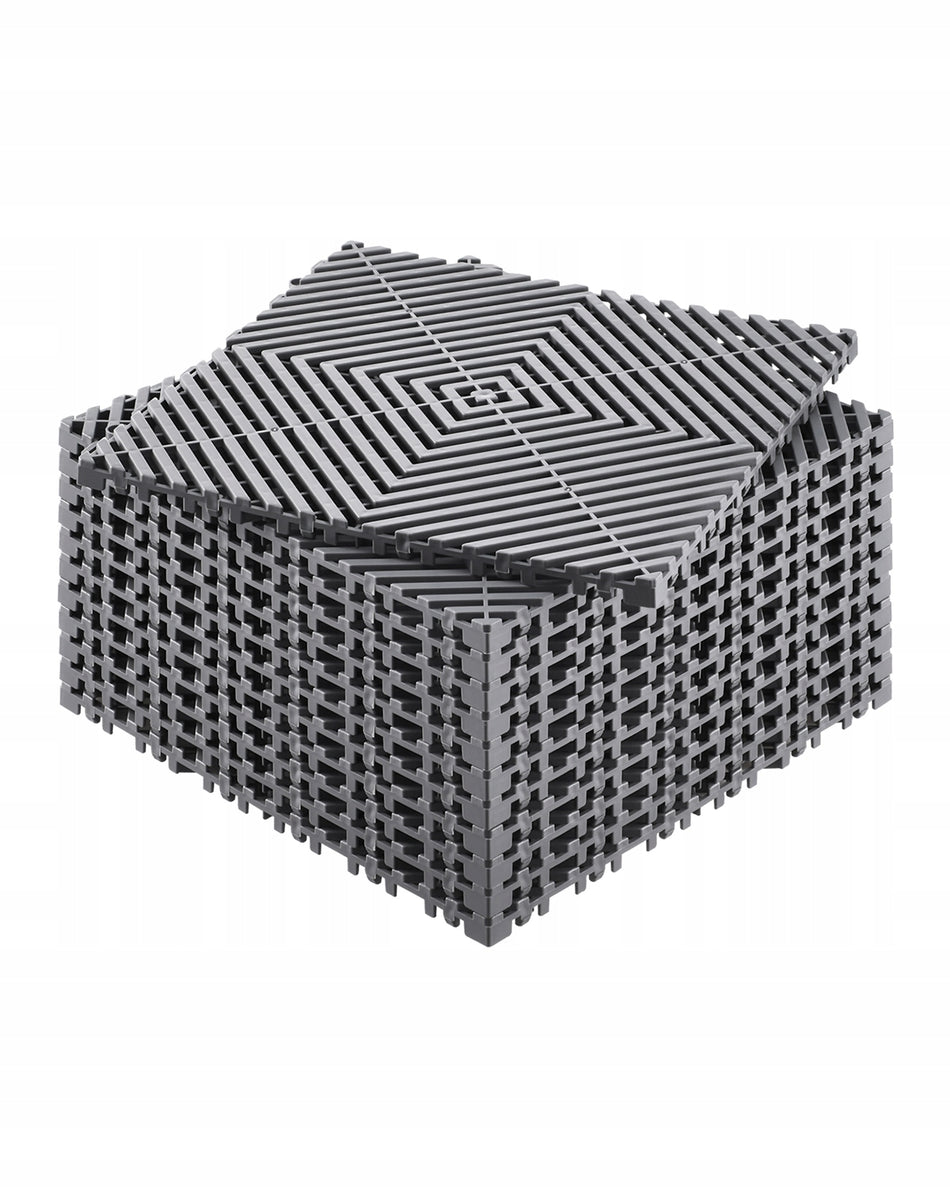 VEVOR Drainage Mat 31x31 cm 12 pcs Modular Snap-Together PP Premium