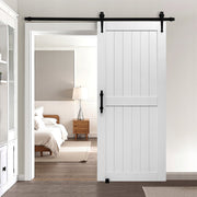 VEVOR 914X2134MM SLIDING DOOR SYSTEM WITH PLANKS STRONG AND EASY INSTALLATION