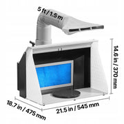VEVOR SPRAY BOOTH WITH TWO FANS 545X475X370MM LED POWERFUL