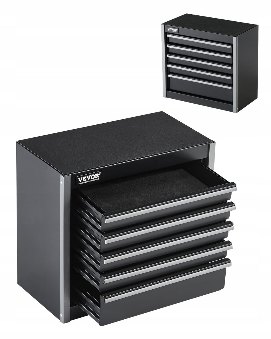 VEVOR SOLID METAL TOOLBOX 218X118X205 MM 5 DRAWERS BLACK
