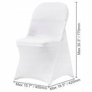 VEVOR FOLDING CHAIR COVERS ELASTIC SPANDEX 50 PCS WHITE