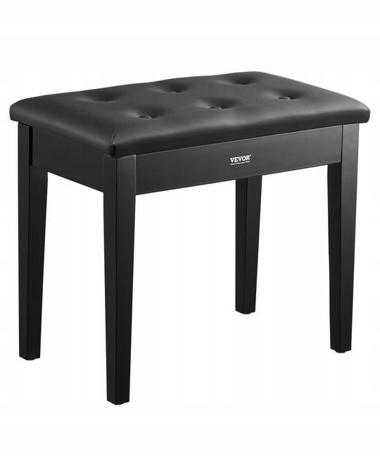 VEVOR PIANO STOOL WITH STORAGE ADJUSTABLE BENCH STRONG 560X350X485MM