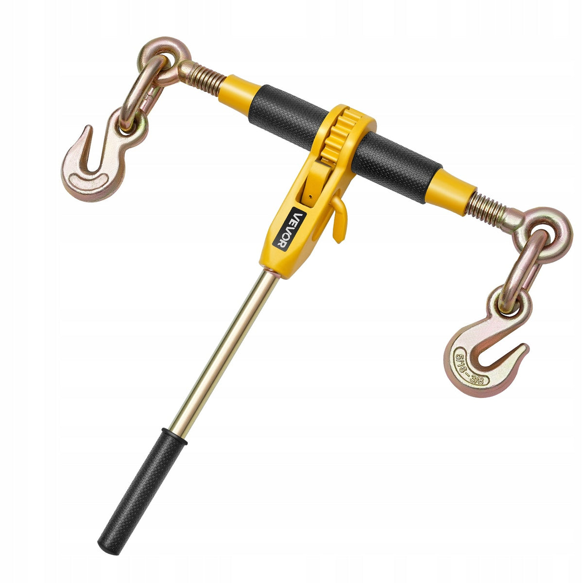 VEVOR PROFESSIONAL RATCHET LOAD BINDER WITH G80 CHAINS 8 MM X 3 M SET