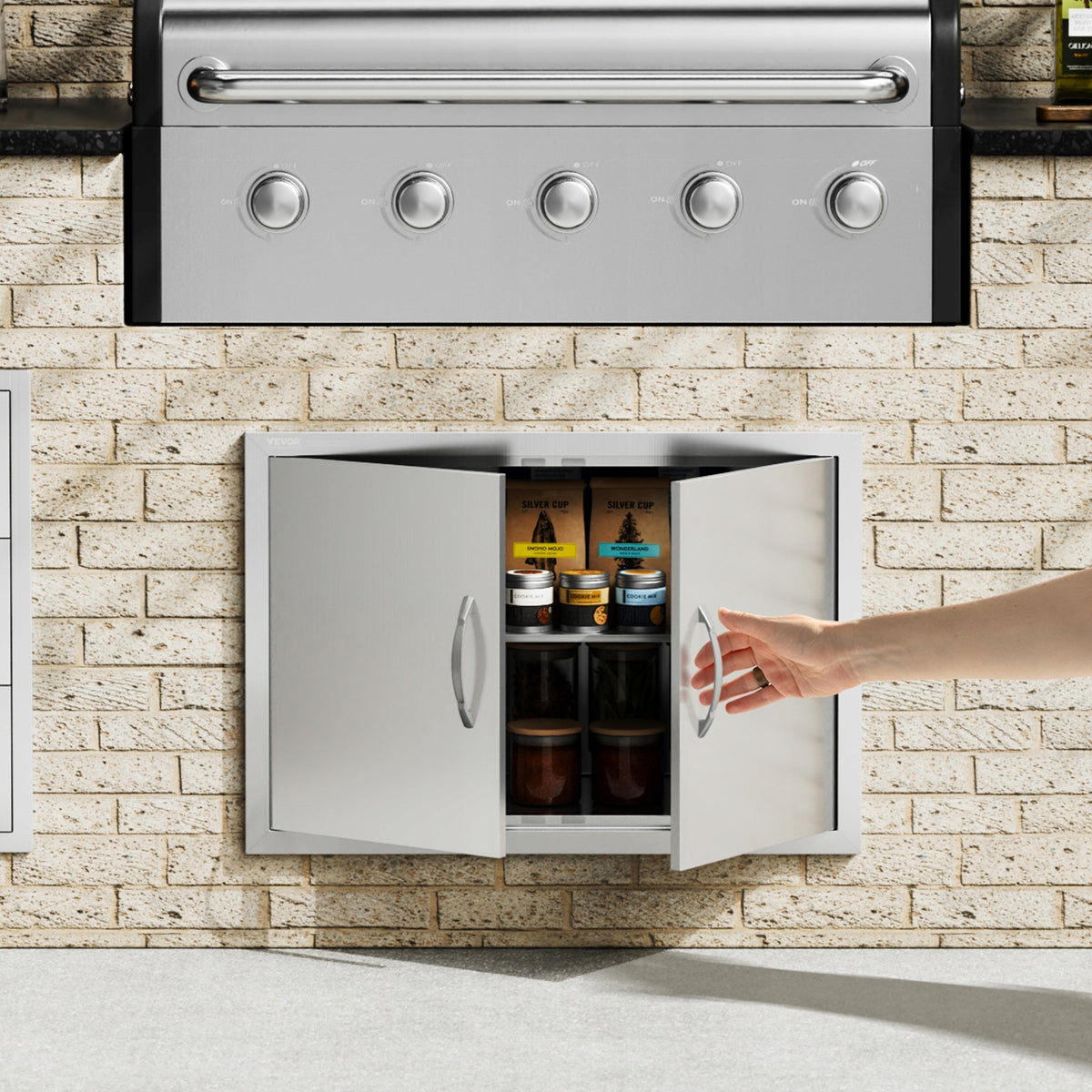 VEVOR GRILL ACCESS DOOR 774X533 MM DOUBLE PREMIUM STAINLESS STEEL