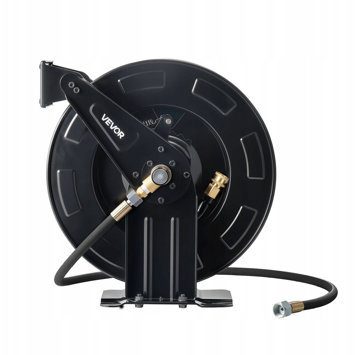 VEVOR PRESSURE WASHER HOSE REEL 15.2M X 9.5MM STEEL HEAVY DUTY