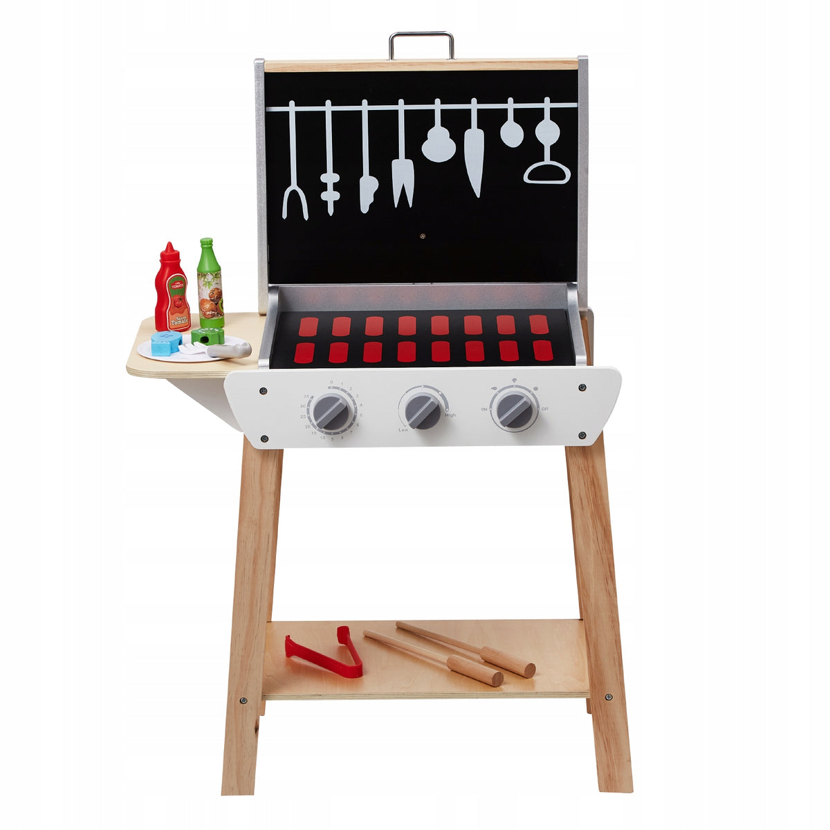 VEVOR WOODEN TOY GRILL FOR CHILDREN 21 PIECE PREMIUM SET FOR