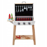 VEVOR WOODEN TOY GRILL FOR CHILDREN 21 PIECE PREMIUM SET FOR