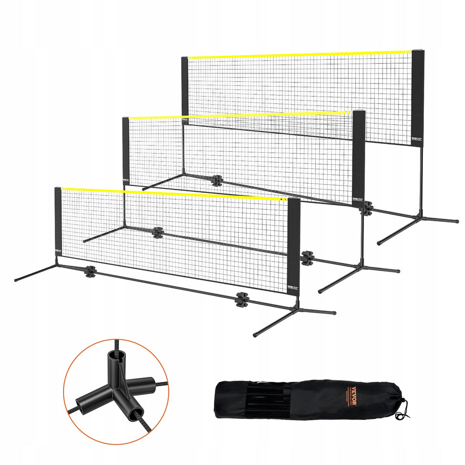 VEVOR 10FT BADMINTON NET WITH ADJUSTABLE HEIGHT STRONG AND PORTABLE