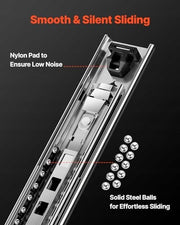 VEVOR DRAWER SLIDES FULL EXTENSION LOCKING 60 INCH HEAVY DUTY 250LBS