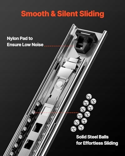 VEVOR DRAWER SLIDES FULL EXTENSION LOCKING 60 INCH HEAVY DUTY 250LBS