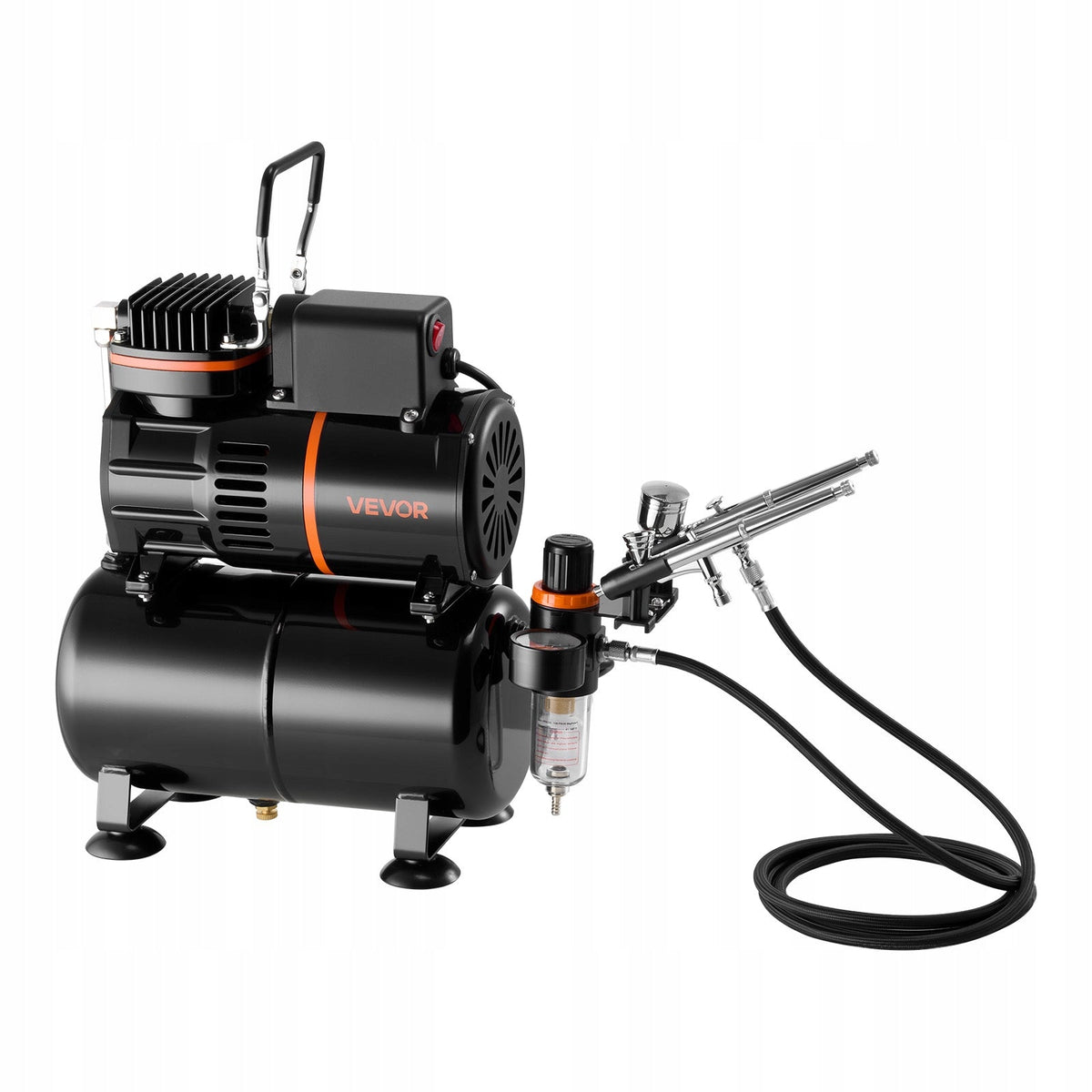 VEVOR 1.6 HP AIRBRUSH KIT COMPLETE 3 GUNS COMPRESSOR PAINT TANK