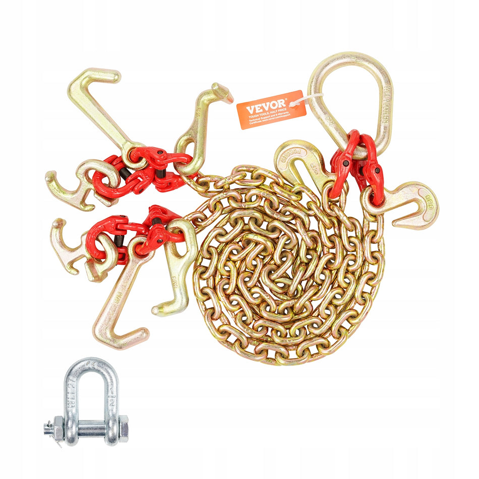 VEVOR G80 5/16" x 3 FT TOW CHAIN WITH V-STRAP