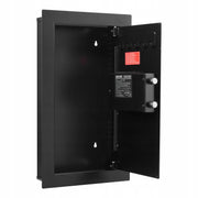 VEVOR WALL SAFE WITH PASSWORD AND KEY STRONG STEEL HOUSING 3 SHELVES LED