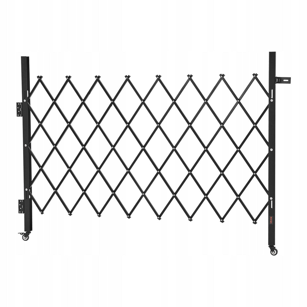 VEVOR PROFESSIONAL FOLDING SECURITY GATE WITH LOCK AND WHEELS