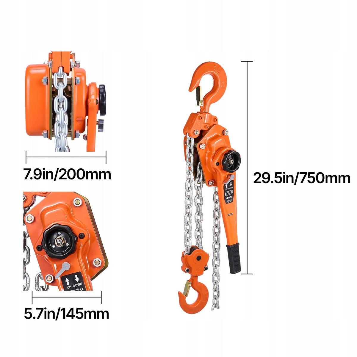 VEVOR 6 TON LEVER HOIST MANUAL CHAIN HOIST G80 STRONG SOLID