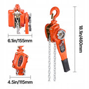 LEVER HOIST VEVOR 3/4 TON MANUAL CHAIN HOIST G80 STRONG SOLID