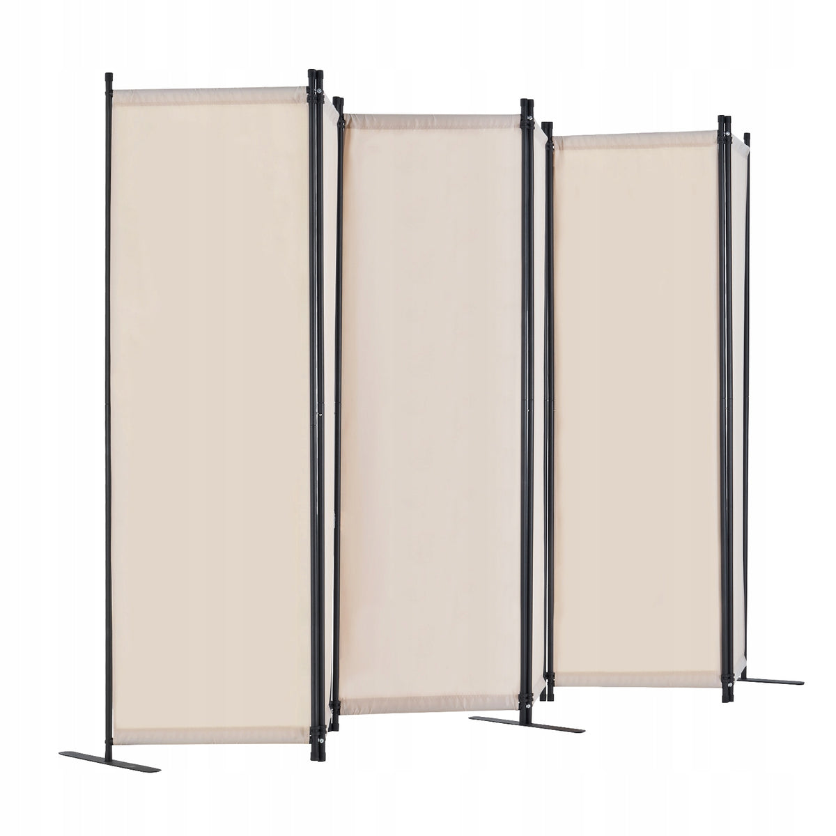 VEVOR 6-PANEL FOLDING ROOM DIVIDER STRONG FRAME BEIGE 3110X1805X450MM
