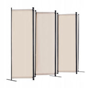 VEVOR 6-PANEL FOLDING ROOM DIVIDER STRONG FRAME BEIGE 3110X1805X450MM