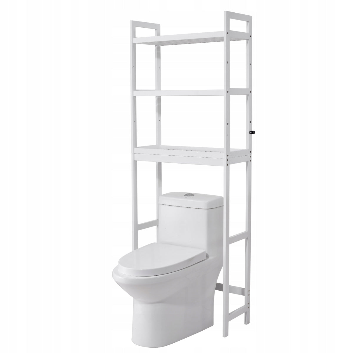 VEVOR BAMBOO 3-TIER OVER-TOILET SHELF ADJUSTABLE