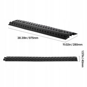 VEVOR CABLE COVER 975 MM 3 PCS STRONG AXLE LOAD CAPACITY 7938 KG BLACK