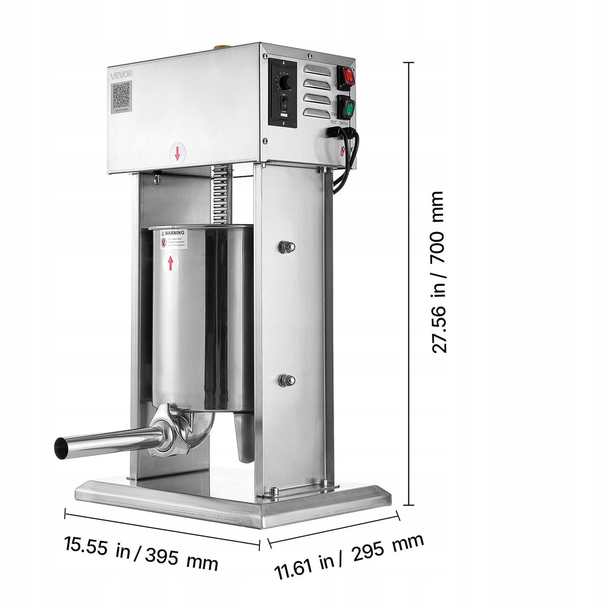 VEVOR 10L 200W ELECTRIC SAUSAGE STUFFER SOLID STAINLESS STEEL