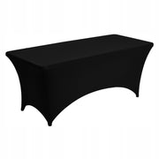 VEVOR 10 X STRETCH SPANDEX TABLECLOTHS BLACK RECTANGULAR 183X76 CM