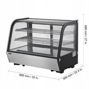 VEVOR COUNTERTOP REFRIGERATED DISPLAY CASE 146L LED TURBO COOLING PROFESSIONAL