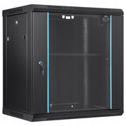 VEVOR 12U Wall Mount Network Server Cabinet Strong Stable Lock Black