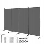VEVOR 4-Panel Folding Partition Wall Strong Oxford Frame Grey