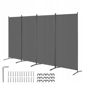 VEVOR 4-Panel Folding Partition Wall Strong Oxford Frame Grey