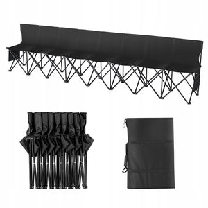 VEVOR Portable Folding 8-Seater Bench with Side Pockets