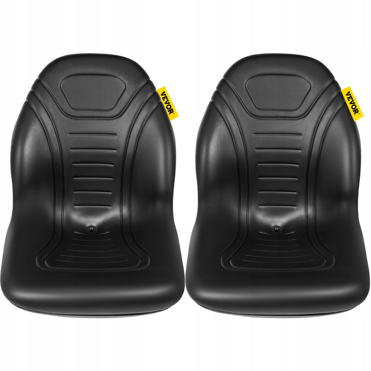VEVOR FORKLIFT SEAT SET OF 2 VINYL COMFORTABLE BLACK