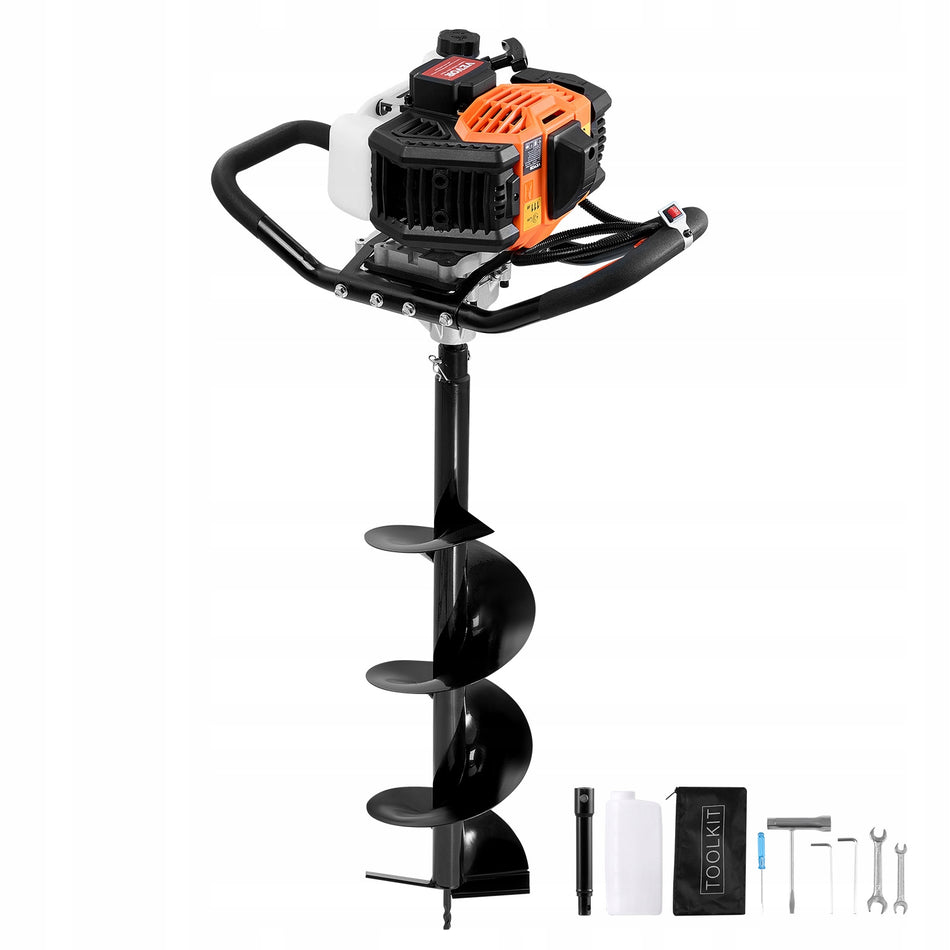 VEVOR 52CC 1450W GAS POST HOLE DIGGER WITH 8-INCH AUGER PROFESSIONAL