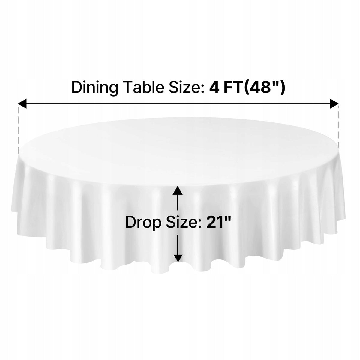 VEVOR 10 PACK ROUND TABLECLOTHS 2286 MM POLYESTER WRINKLE-FREE PREMIUM