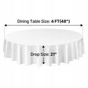 VEVOR 10 PACK ROUND TABLECLOTHS 2286 MM POLYESTER WRINKLE-FREE PREMIUM