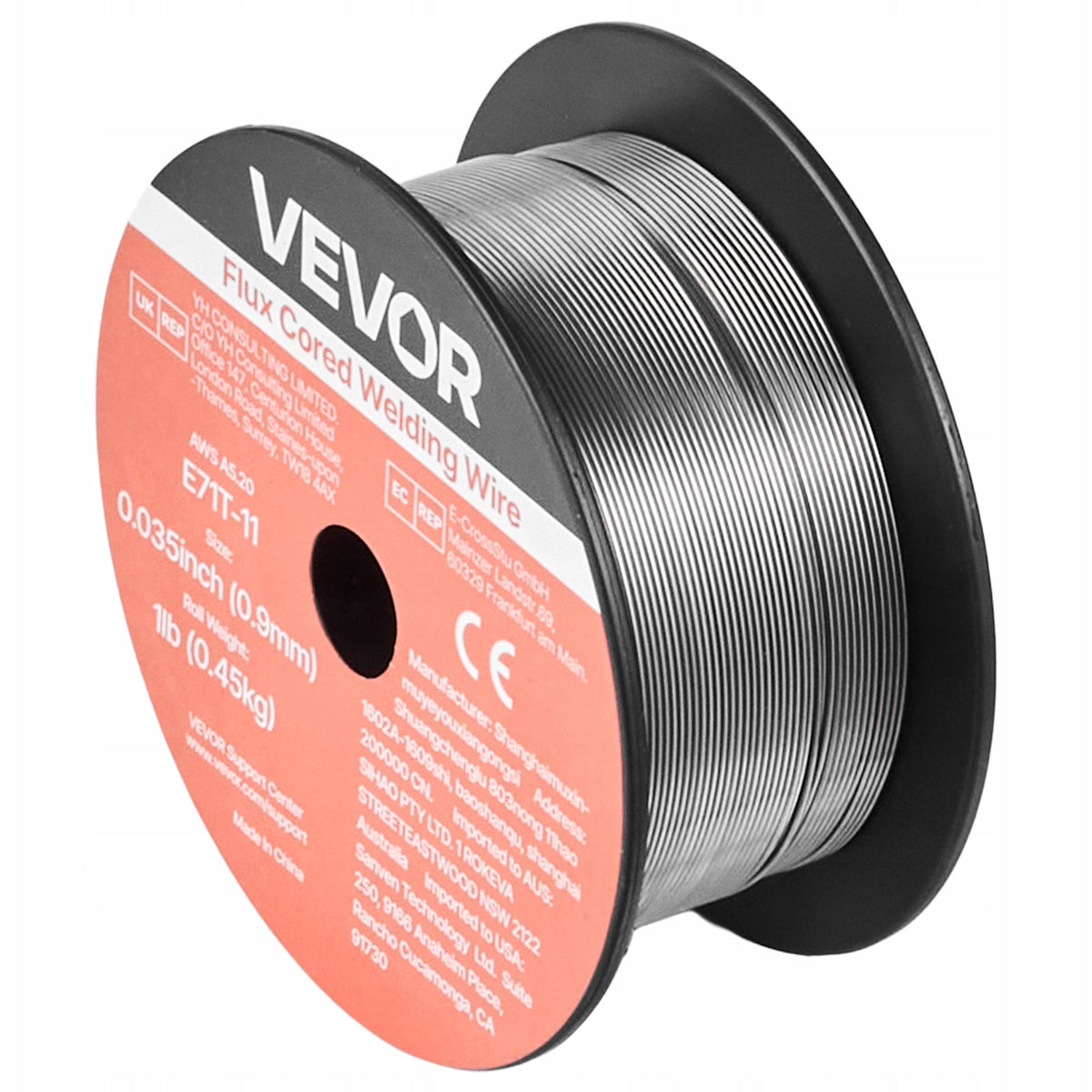 VEVOR FLUX CORED WIRE 0.9 MM E71T-11 FOR MIG WELDING 2 ROLLS GASLESS