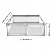 VEVOR BABY PLAYPEN 200 X 149 CM PLAY YARD FENCE STURDY