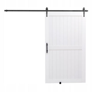 VEVOR BARN DOOR SYSTEM 1219X2134MM WHITE STRONG MDF