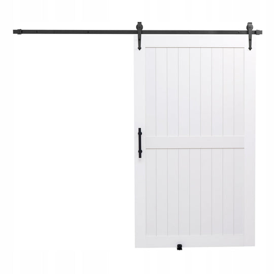 VEVOR BARN DOOR SYSTEM 1219X2134MM WHITE STRONG MDF